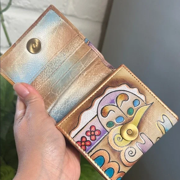 HANDPAINTED ABSTRACT WALLET 🎨 - Picture 4 of 17